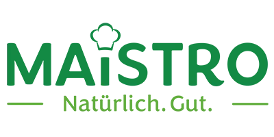 Logo Maistro, bekannt für hochwertige Suppen, Saucen, Gewürze und mehr, erhältlich bei ADEG Grabner in St. Magdalena, Gasen und Pöllau