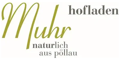 Logo Hofladen Muhr aus Pöllau, bekannt für Marmeladen, Fruchtsäfte, Edelbrände, Liköre und frisches Obst, erhältlich bei Grabner in Pöllau