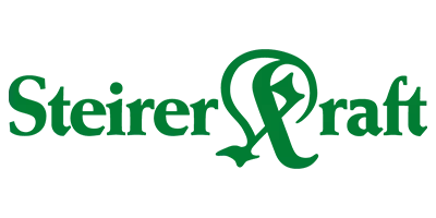 Logo SteirerKraft, bekannt für Kürbiskernöl, Kürbiskerne, steirischen Essig, Polenta, Apfelchips und mehr, erhältlich bei ADEG Grabner in St. Magdalena, Gasen und Pöllau